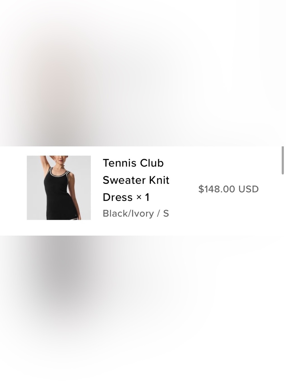 ALO Yoga Tennis Club Sweater Knit Dress with White Stripe Trim - Picture 6 of 6